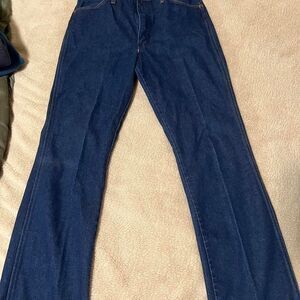 Vintage 1980s Wrangler Men's bootcut cowboy jeans 34" x 34" - Dark wash